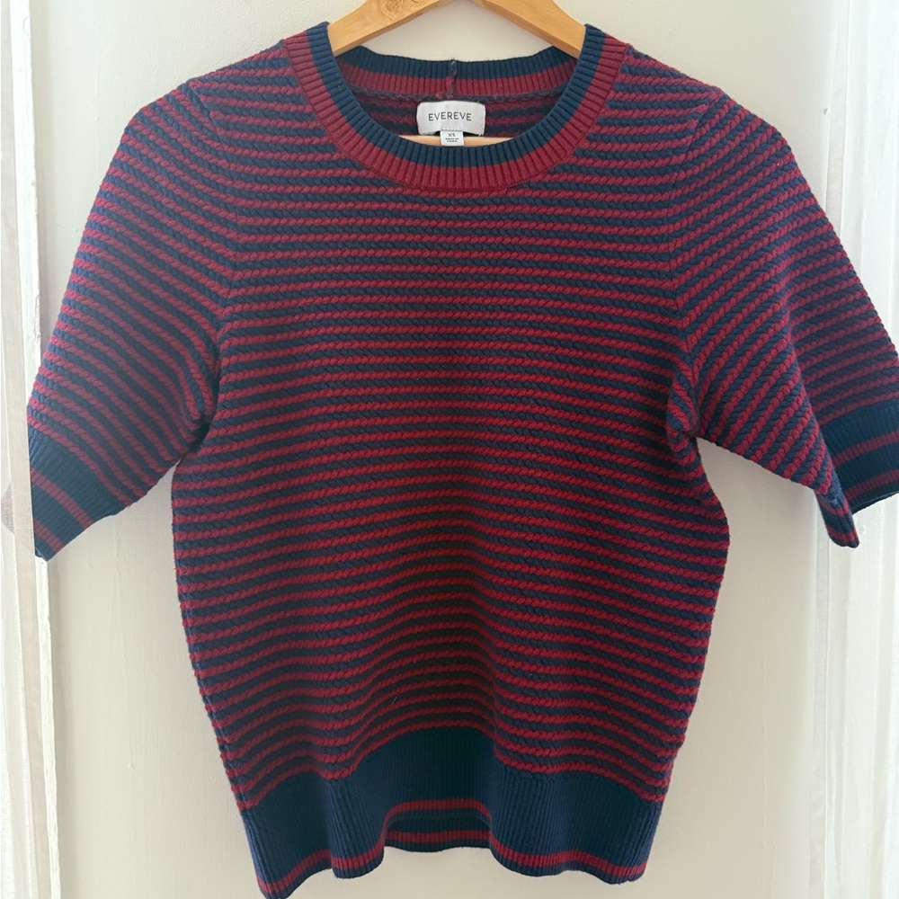 Evereve Women’s Crewneck Sweater - Red and Blue